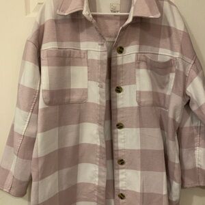 A New Day lilac and White Checkered shacket